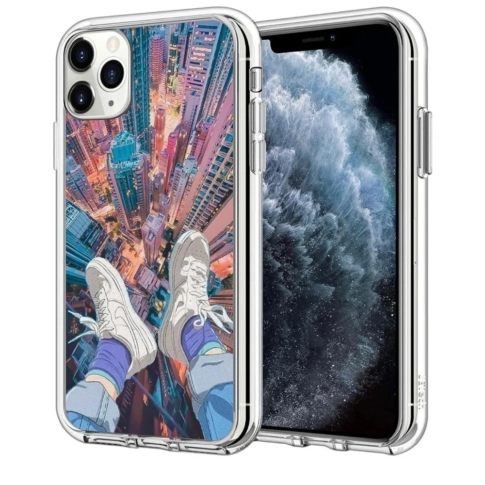 iPhone 13 Case Aesthetic Anime Style City Parkour Protective Phone Cover